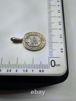 Antique Russian 84 Silver Orthodox Medallion Dormition Virgin & St Barbara