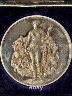 Antique Silver Medal Royal Horticultural Society Boxed 69 Gram John Pinches