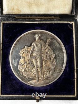 Antique Silver Medal Royal Horticultural Society Boxed 69 Gram John Pinches