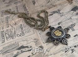 Antique guard chain, Victorian Pinchbeck chain, Imperial German medal