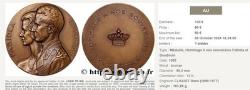 BELGIUM 1960 ROYAL WEDDING By R. Cliquet HIGH RELIEF MEDAL 70mm B89 CP7