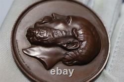 BELGIUM ROYAL ACADEMY JUBILEE 51mm MEDAL 1891 By Michaux B89 YJ42