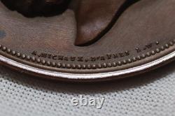 BELGIUM ROYAL ACADEMY JUBILEE 51mm MEDAL 1891 By Michaux B89 YJ42