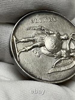 BRITAIN IMPERIAL RUSSIA CRIMEAN WAR SILVER MEDAL ORDER 1854 -55 Original