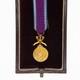 Belgium Miniature Gold Medal Of The Royal Order Of The Lion With Its Ribbon