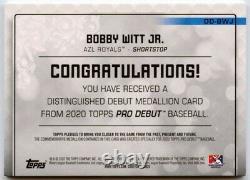Bobby Witt Jr. RC Rookie Card 2020 Topps Pro Medallion Red Parallel #/10 Royals