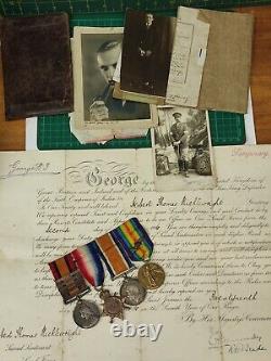 Boer War Ww1 Medal Group. Dispatches. King George V Signature. Royal Engineers