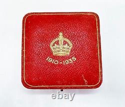 Boxed / Cased 1910 1935 Royal Mint Sterling Silver Stet Fortuna Domus Medal