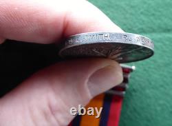 British Boer War 3 Bar Queens South Africa Medal 5th Btn Royal Warwickshire Regt