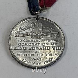 British King Edward VIII Coronation Medal 12th May 1937 Ribbon H. M. King 114D14