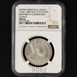 British Royal Mint Official Medal! 1902 King Edward VII Coronation Silver