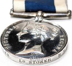 British Royal Navy Long Service & Good Conduct Medal Stoker Blacker HMS Indus