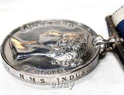 British Royal Navy Long Service & Good Conduct Medal Stoker Blacker HMS Indus