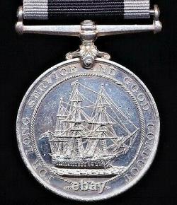 British Royal Navy Long Service Medal OSBORNE H. M. S. Sapphire from Portsmouth