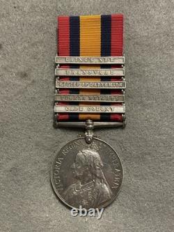 British Victorian Queen South African Medal with 5 Clasps Kings Royal Rifle Corp