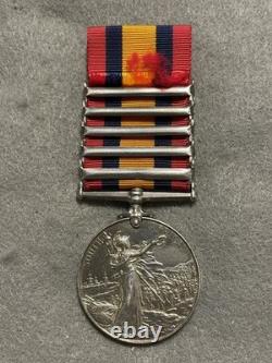 British Victorian Queen South African Medal with 5 Clasps Kings Royal Rifle Corp