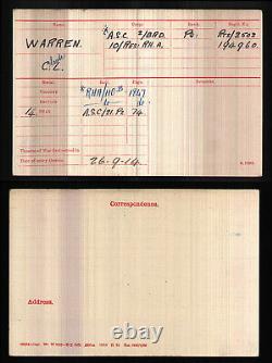 British Ww1 1914 Mons Rts/2505 Pte C L Warren Asc & Royal Horse Artillery Medal