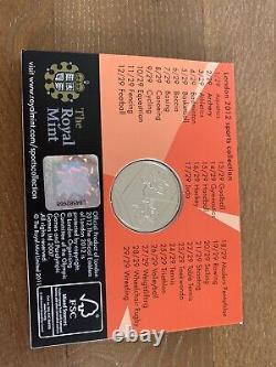 COMPLETER MEDALLION Medal Royal Mint 2012 OLYMPIC 50P COIN SPORTS COLLECTION