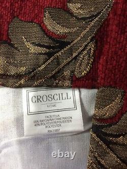 CROSCILL IMPERIAL EMPRESS RED GOLD BLACK MEDALLION KING COMFORTER & Much More