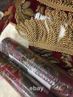 CROSCILL IMPERIAL EMPRESS RED GOLD BLACK MEDALLION KING COMFORTER & Much More