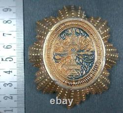 Cambodia Plaque ROYAL ORDER Grand Cross Gilt/Gold plated. 70 x 80 mm