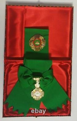 Cambodia Royal Order of Sowathara Commander Grand Cross Sash Topaz Stone Set