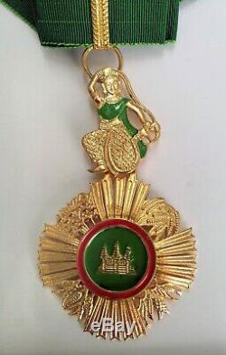 Cambodia Royal Order of Sowathara Commander Medal Honor Neck Ribbon Set CM15