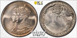 Canada, 1939 George VI Elizabeth Royal Visit Silver Medal. PCGS MS 65