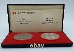 Canada 1977 Silver Jubilee/4 Governor Generals Nickel & Sterling Medallion Set