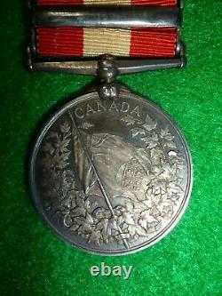 Canada General Ser. Medal, Fenian Raid Col. Sgt, 7th ex Royal Canadian Rifles