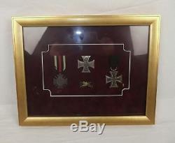 Cased Imperial Germany Franco Prussian War & WW1 Medal Display