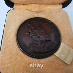 Cased Royal Mint Prototype Medal For Edward VII 1902 Coronation