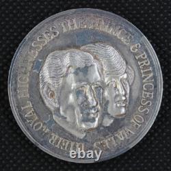 Charles Diana Royal Wedding 1981 Silver Medal Medallion (isw210312/K3)