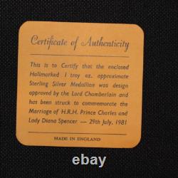 Charles Diana Royal Wedding 1981 Silver Medal Medallion (isw210312/K3)