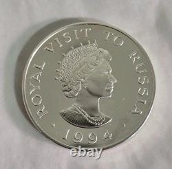 Commemorative Sterling silver Medallion. Royal Visit To Russia. London 1994