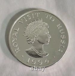 Commemorative Sterling silver Medallion. Royal Visit To Russia. London 1994