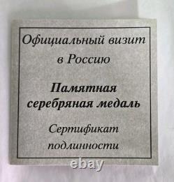 Commemorative Sterling silver Medallion. Royal Visit To Russia. London 1994