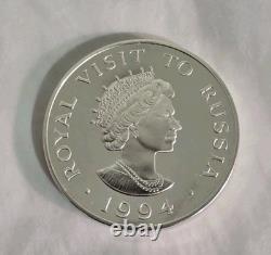 Commemorative Sterling silver Medallion. Royal Visit To Russia. London 1994