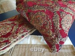 Croscill Imperial Empress Red Gold Medallion (4pc) Queen Comforter Set