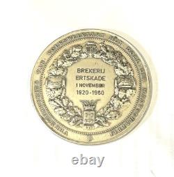 DUTCH INDUSTRY AND TRADE SOCIETY 1960 Medal 63mm 73g Silver-Royal Mint-NOT SCRAP