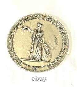 DUTCH INDUSTRY AND TRADE SOCIETY 1960 Medal 63mm 73g Silver-Royal Mint-NOT SCRAP