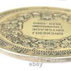 DUTCH INDUSTRY AND TRADE SOCIETY 1960 Medal 63mm 73g Silver-Royal Mint-NOT SCRAP