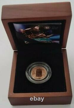 Dr Who Royal Mint Tardis And Dalek 22 Carat Gold Proof medal Coin RARE