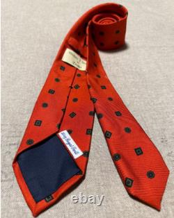 Drake's Tie 50oz Royal Twill Medallion Orange
