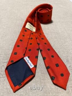 Drake's Tie 50oz Royal Twill Medallion Orange