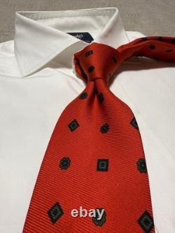 Drake's Tie 50oz Royal Twill Medallion Orange