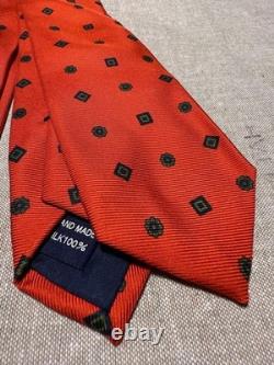 Drake's Tie 50oz Royal Twill Medallion Orange