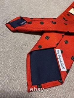 Drake's Tie 50oz Royal Twill Medallion Orange