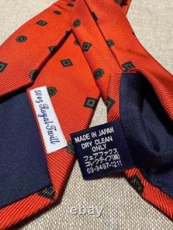 Drake's Tie 50oz Royal Twill Medallion Orange