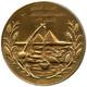 EGYPT 1948 KING FAROUK ROYAL AGRICULTURAL SOCIETY GILT BRONZE AWARD MEDAL 50mm